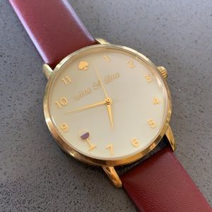 Kate Spade Wine & Dine leather strap watch